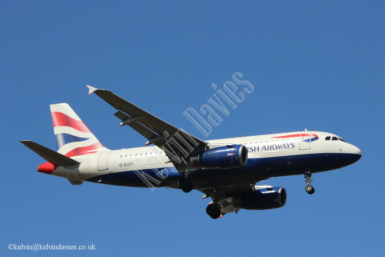 British Airways A319 G-EUOI