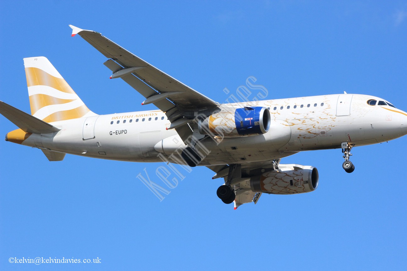 British Airways A319 G-EUPD