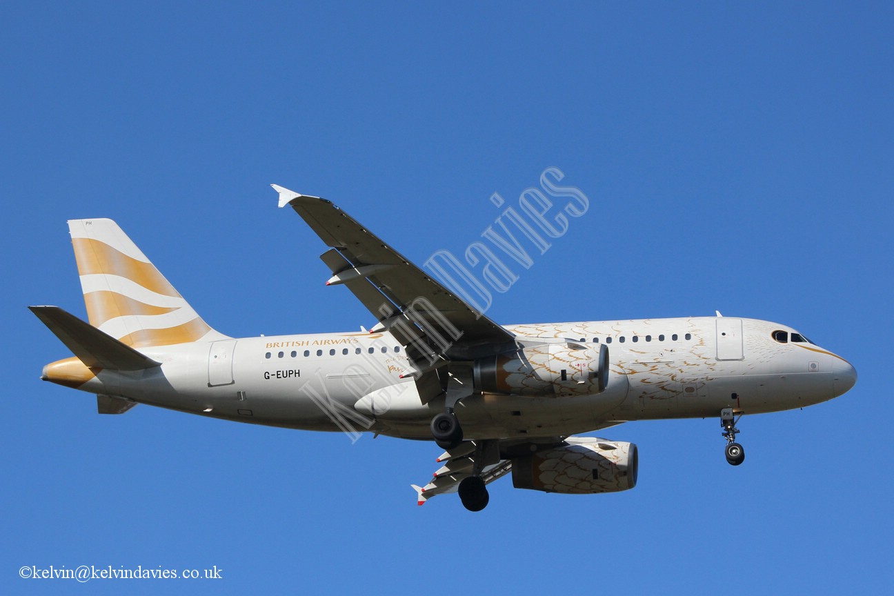British Airways A319 G-EUPH