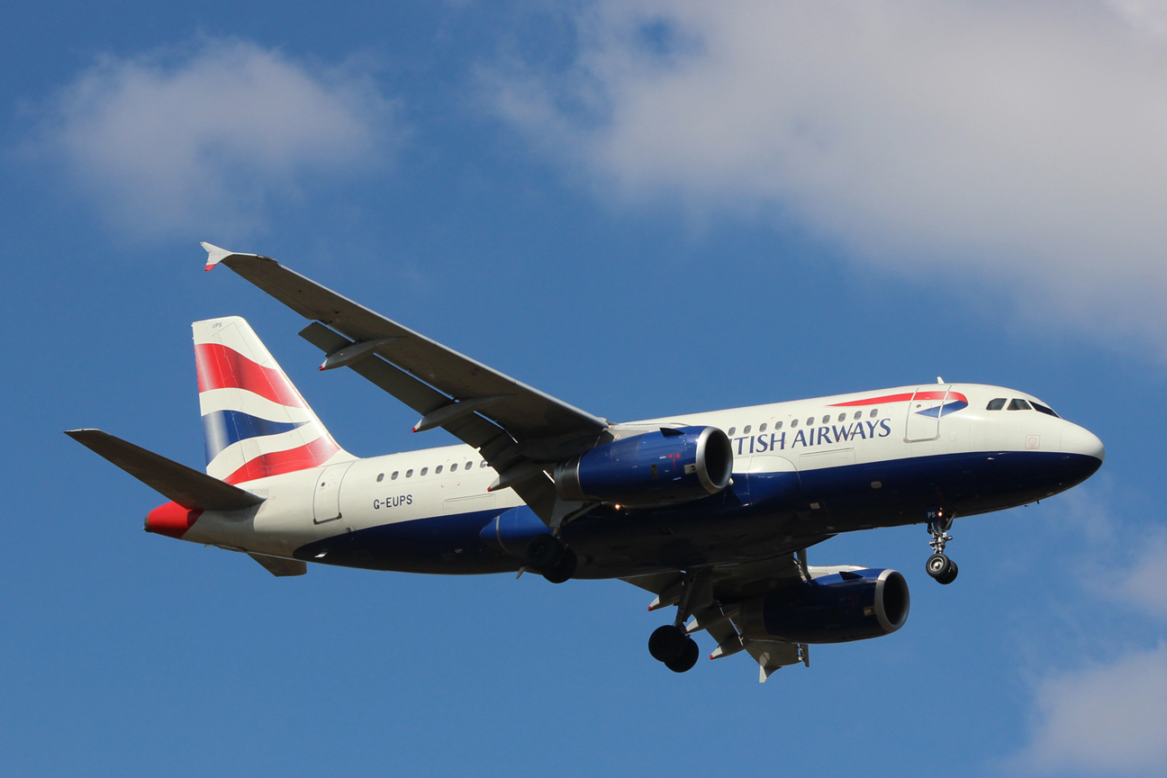 British Airways A319 G-EUPS
