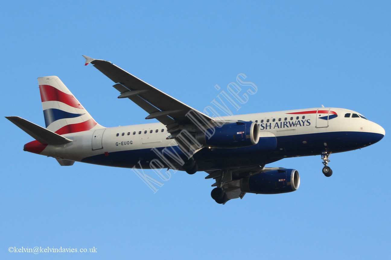 British Airways A319 G-EUOG