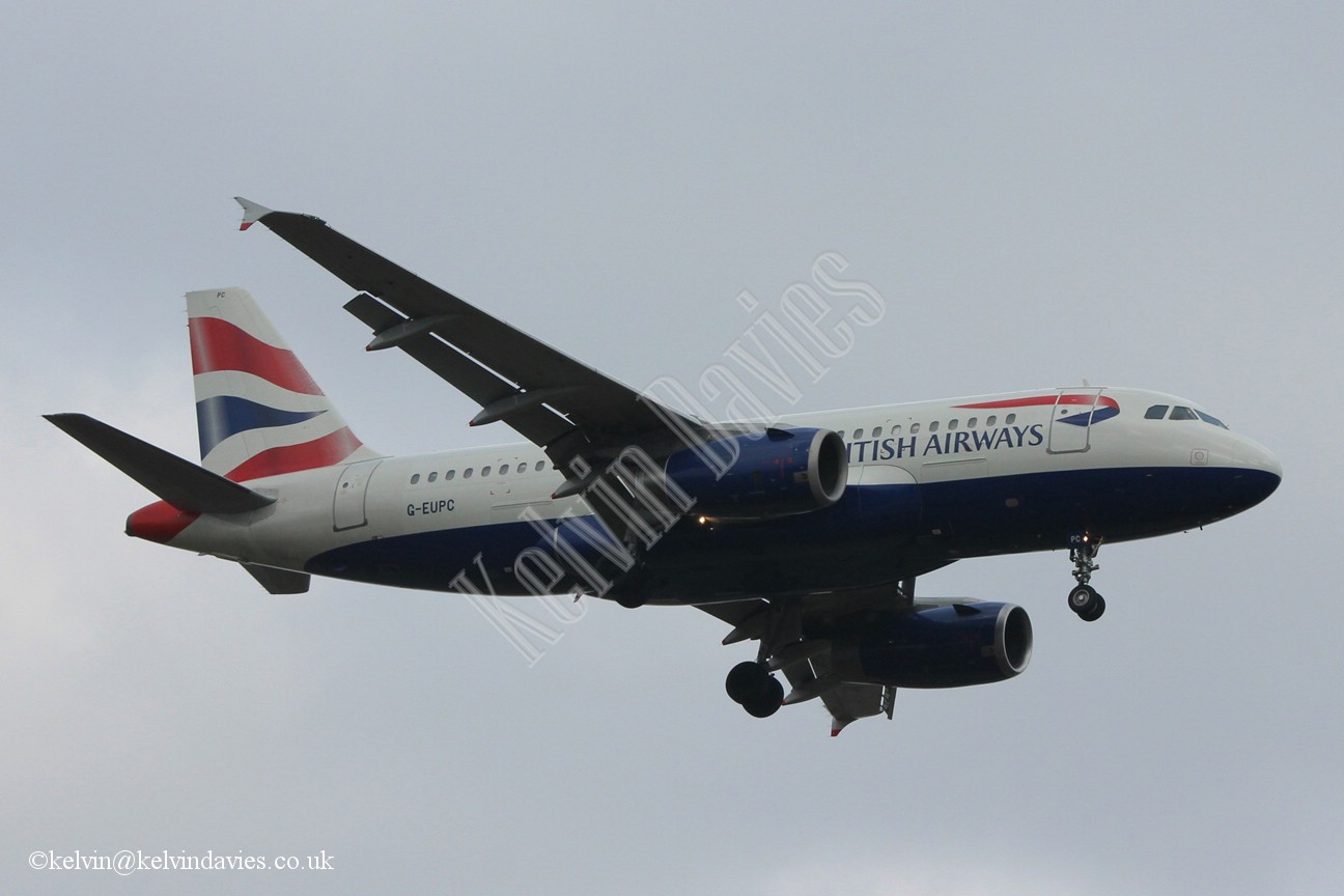 British Airways A319 G-EUPC