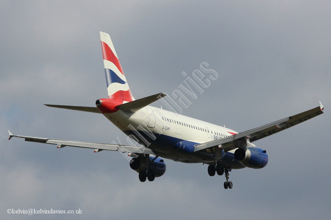 British Airways A319 G-EUPF