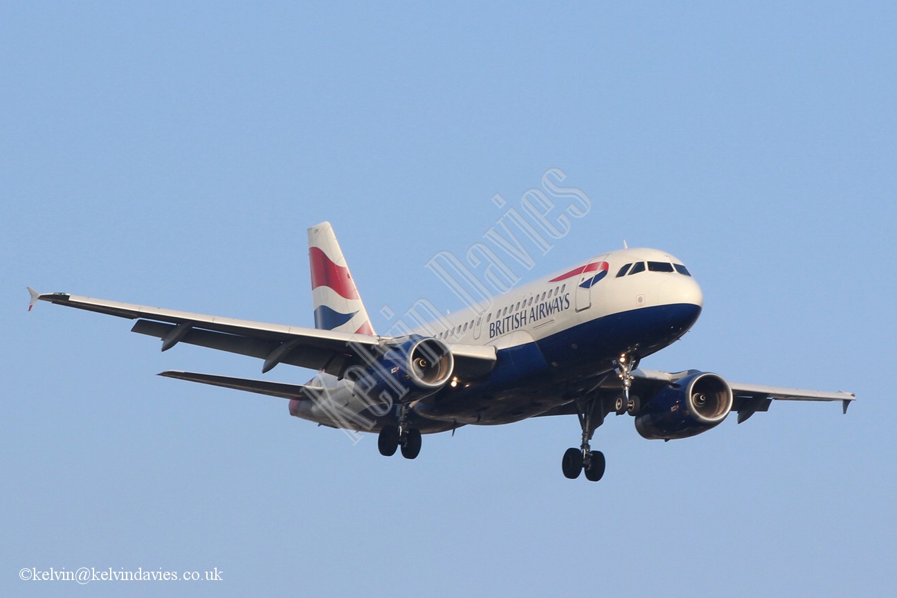 British Airways A319 G-EUPM