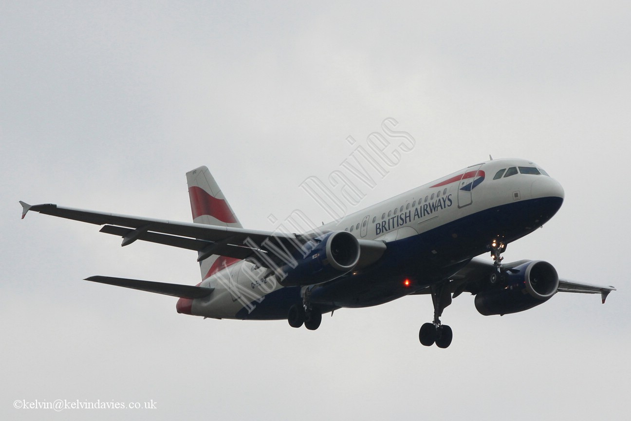 British Airways A319 G-EUPZ