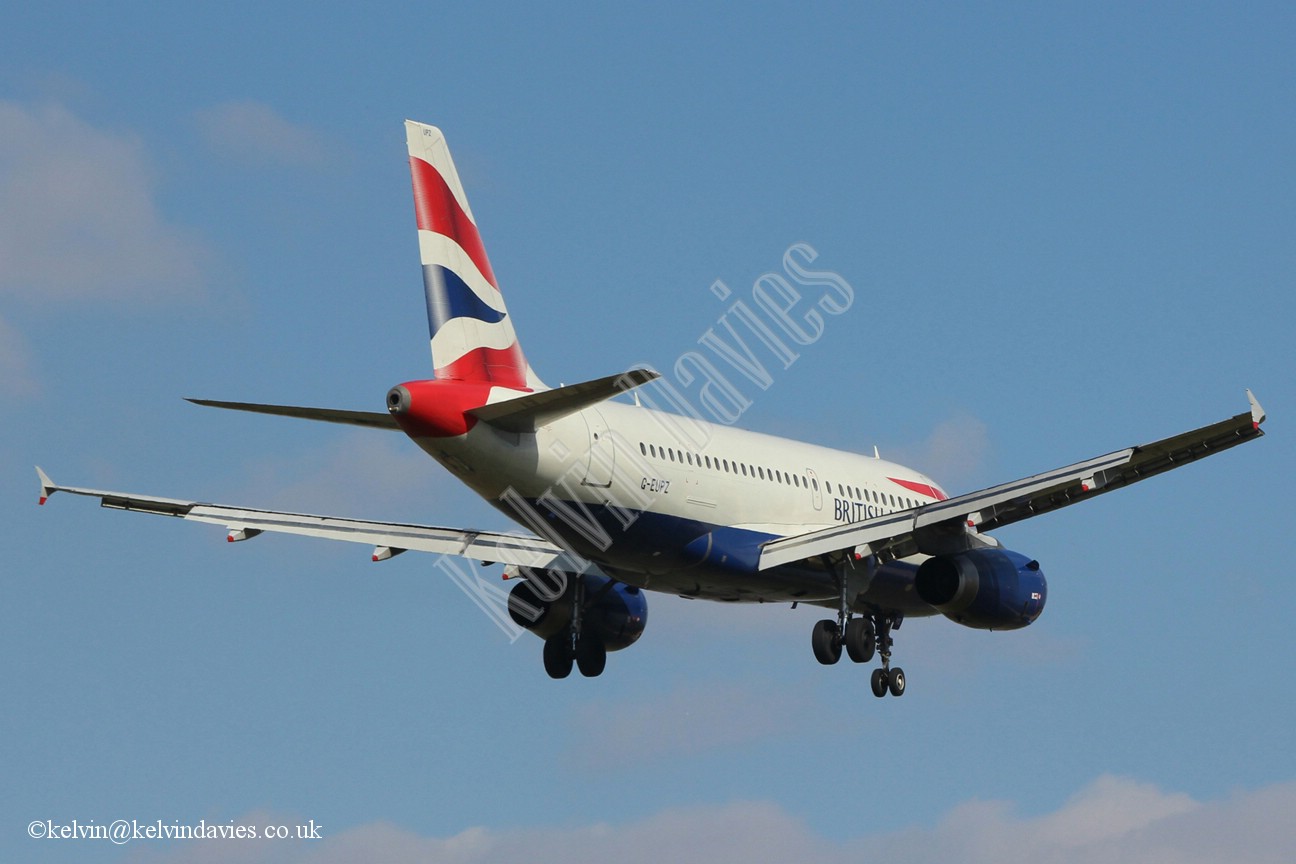 British Airways A319 G-EUPZ