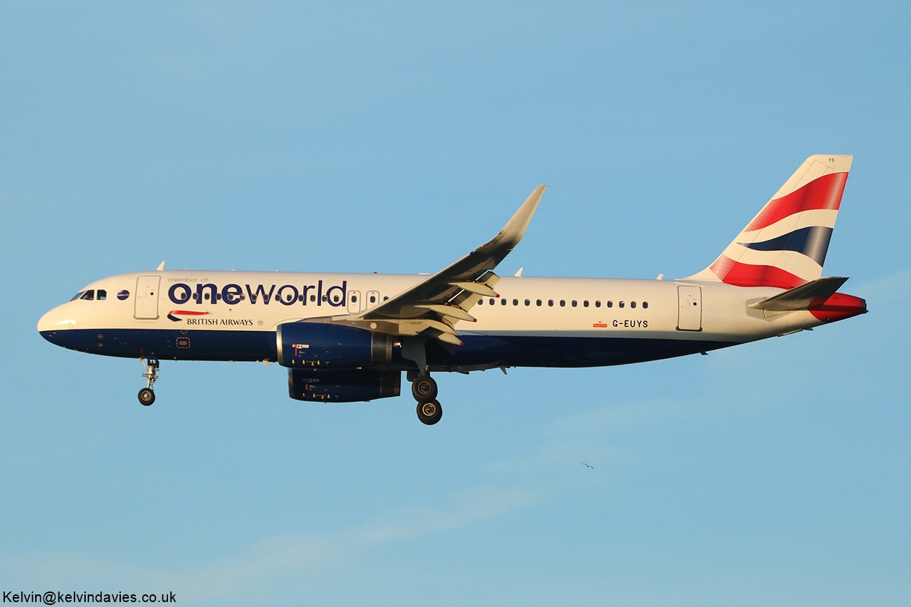 British Airways A320 G-EUYS
