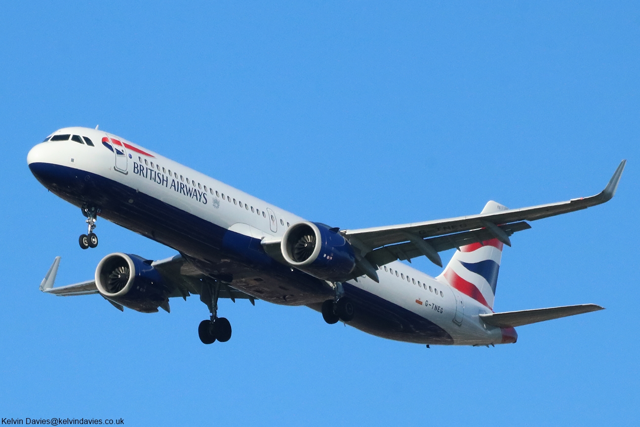 British Airways A320NEO G-TNEG