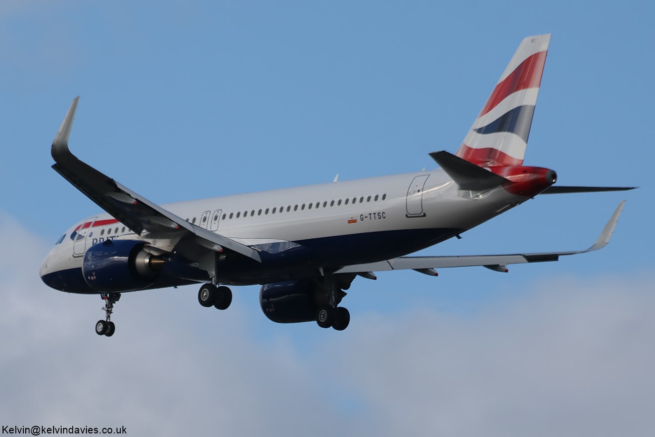 British Airways A320 NEO G-TTSC