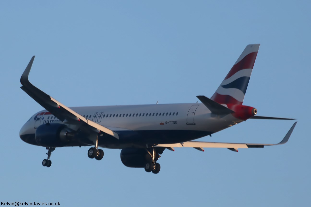 British Airways A320 NEO G-TTSE