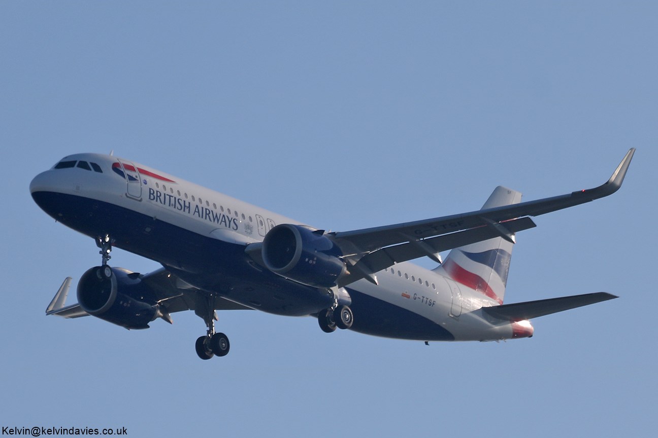 British Airways A320 NEO G-TTSF