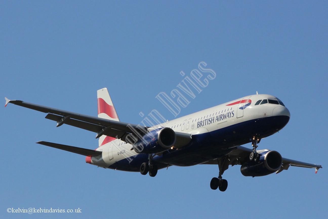 British Airways A320 G-MEDK