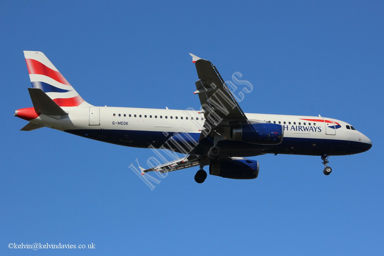British Airways A320 G-MEDK
