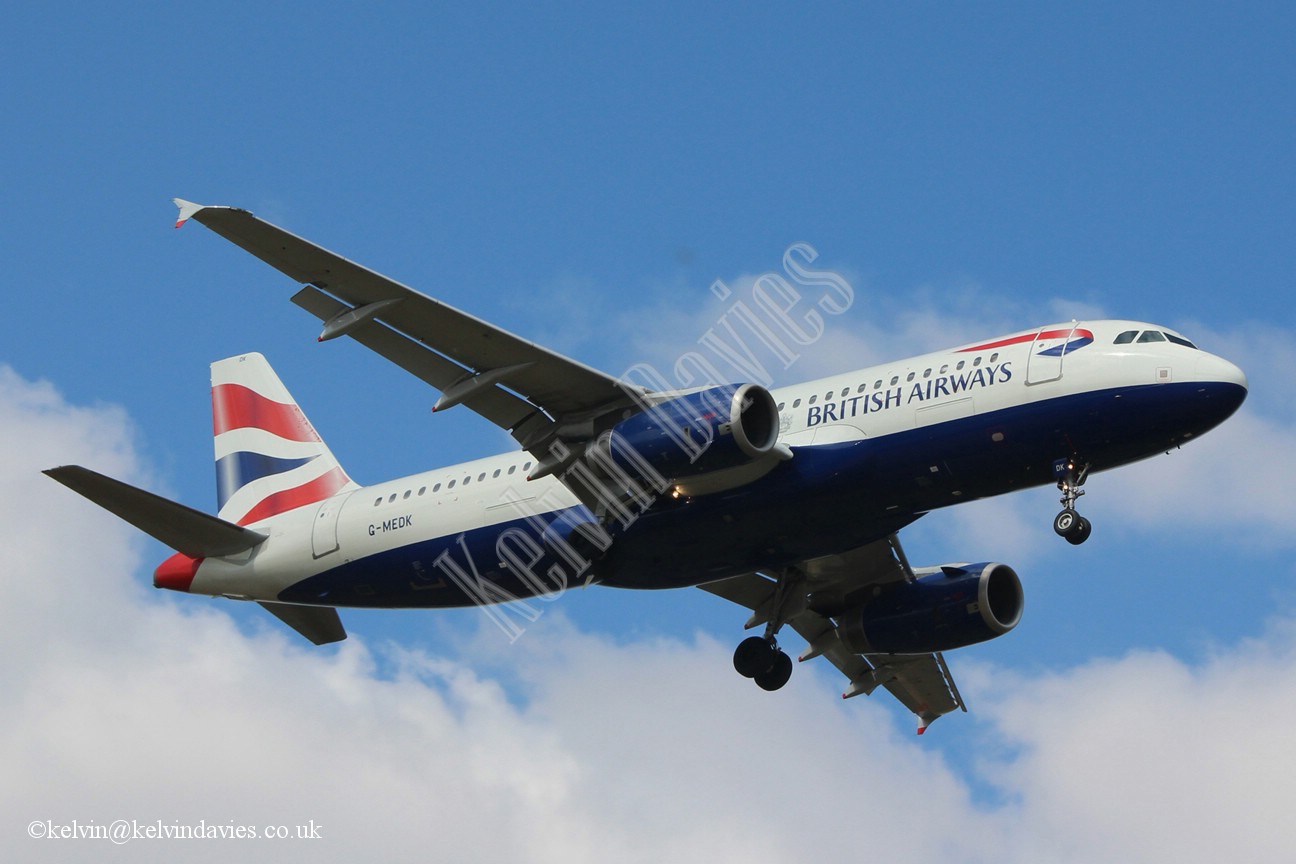 British Airways A320 G-MEDK