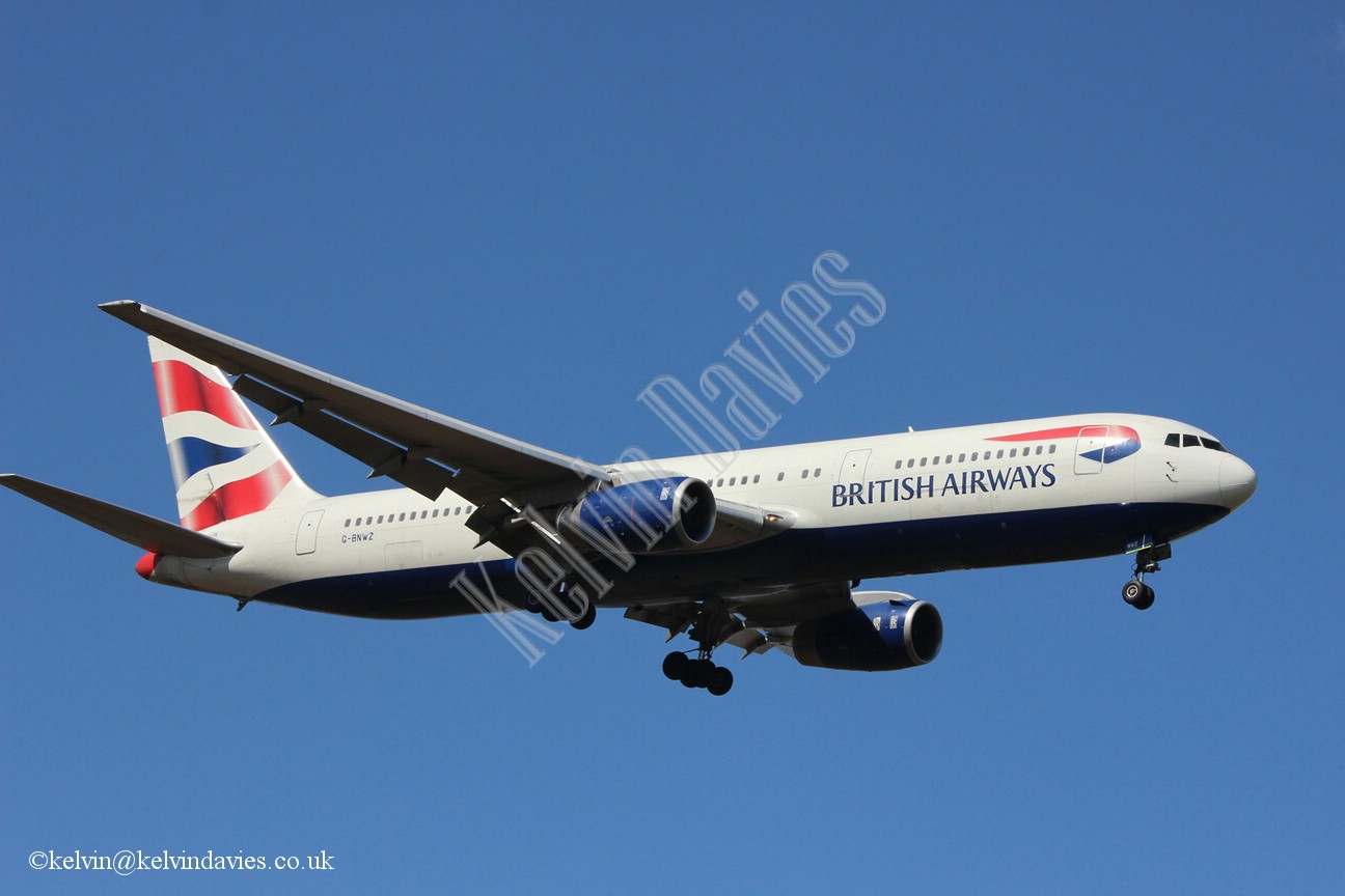 British Airways 767 G-BNWZ