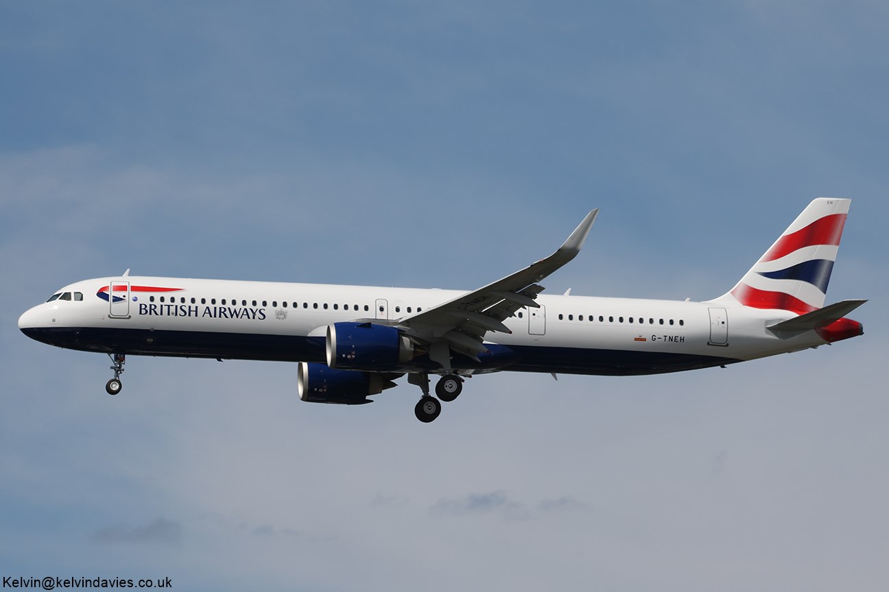 British Airways A321NEO G-TNEH