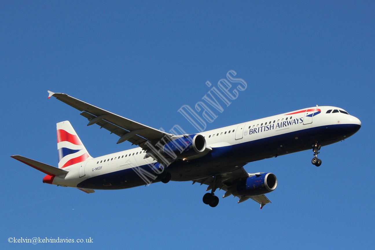 British Airways A321 G-MEDF