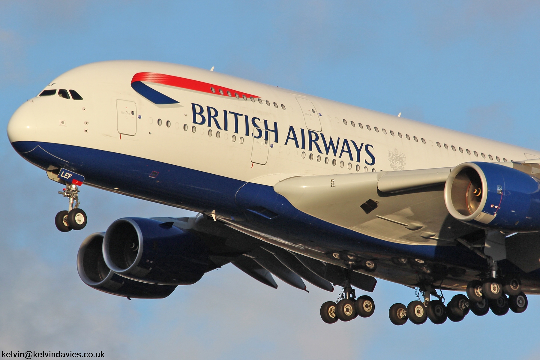 British Airways A380 G-XLEF
