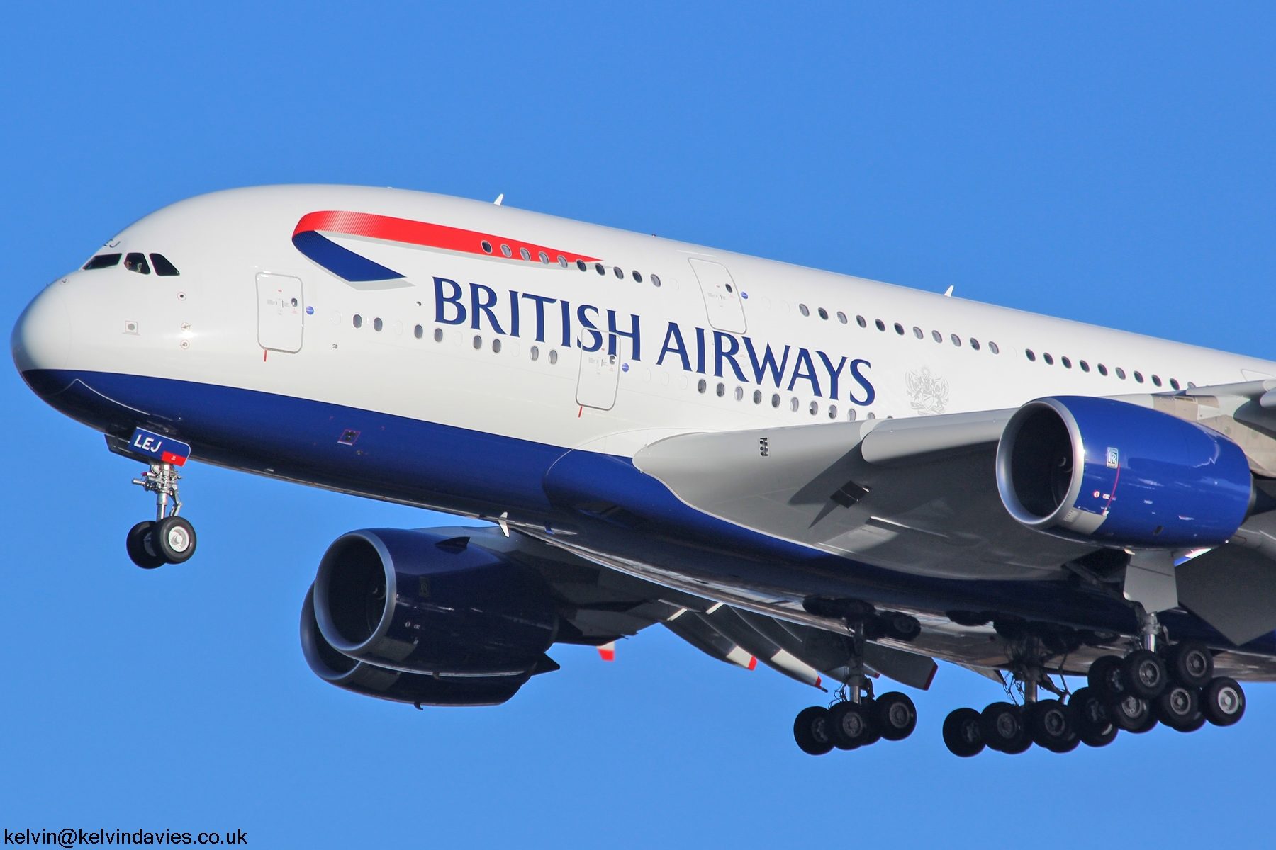 British Airways A380 G-XLEJ