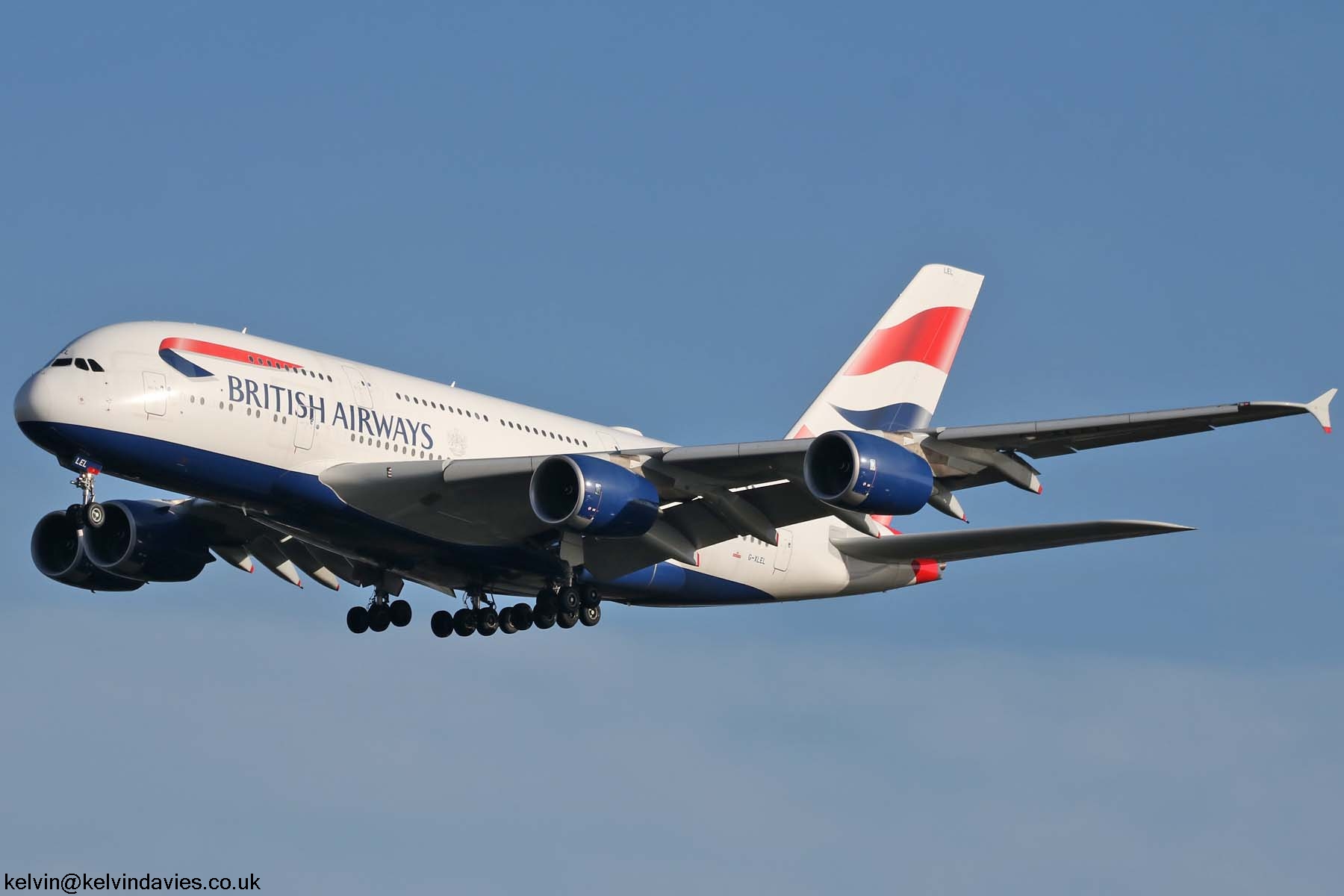 British Airways A380 G-XLEL
