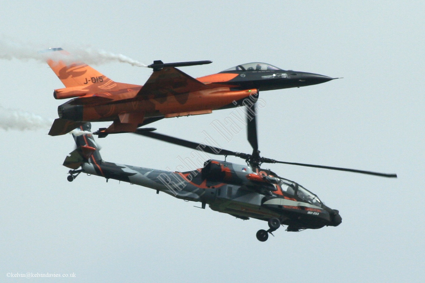 Dutch Air Force Apache AH-64D and F16