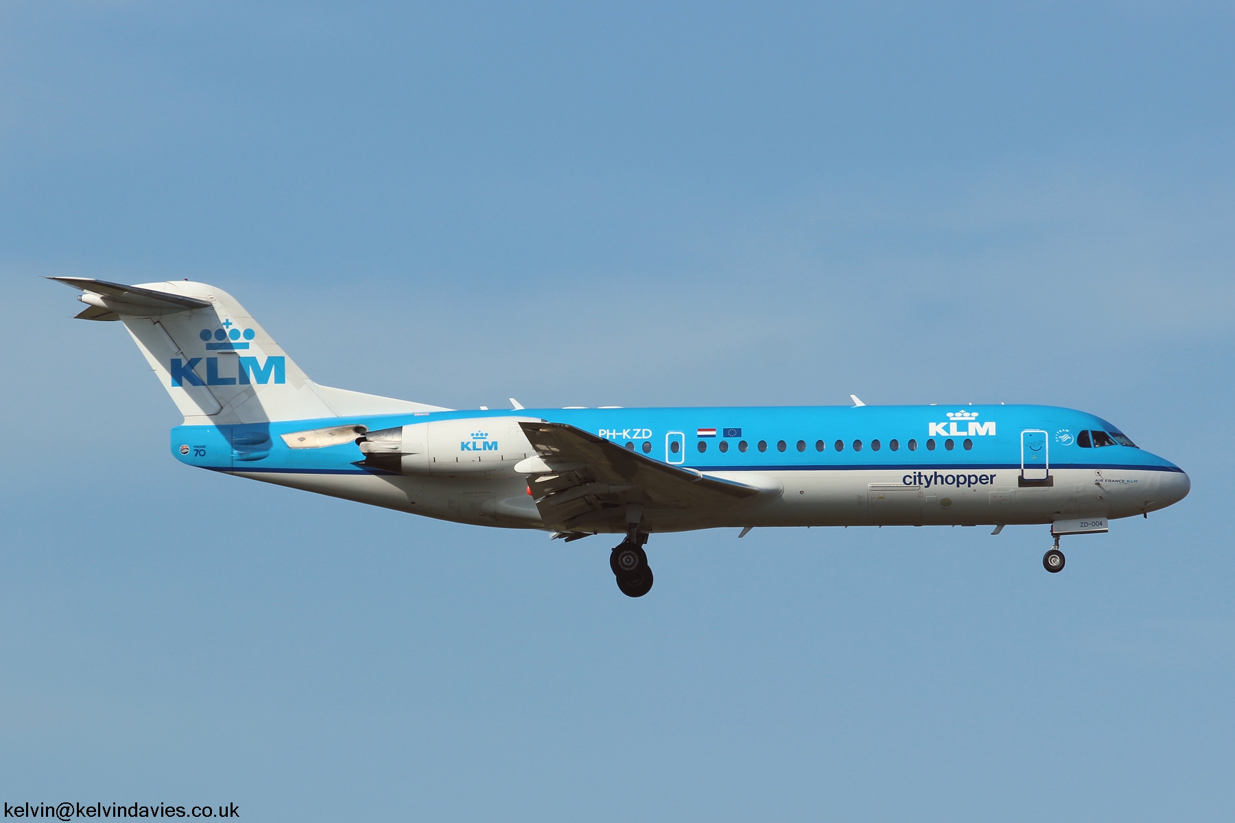 KLM Cityhopper Fokker 70 PH-KZD