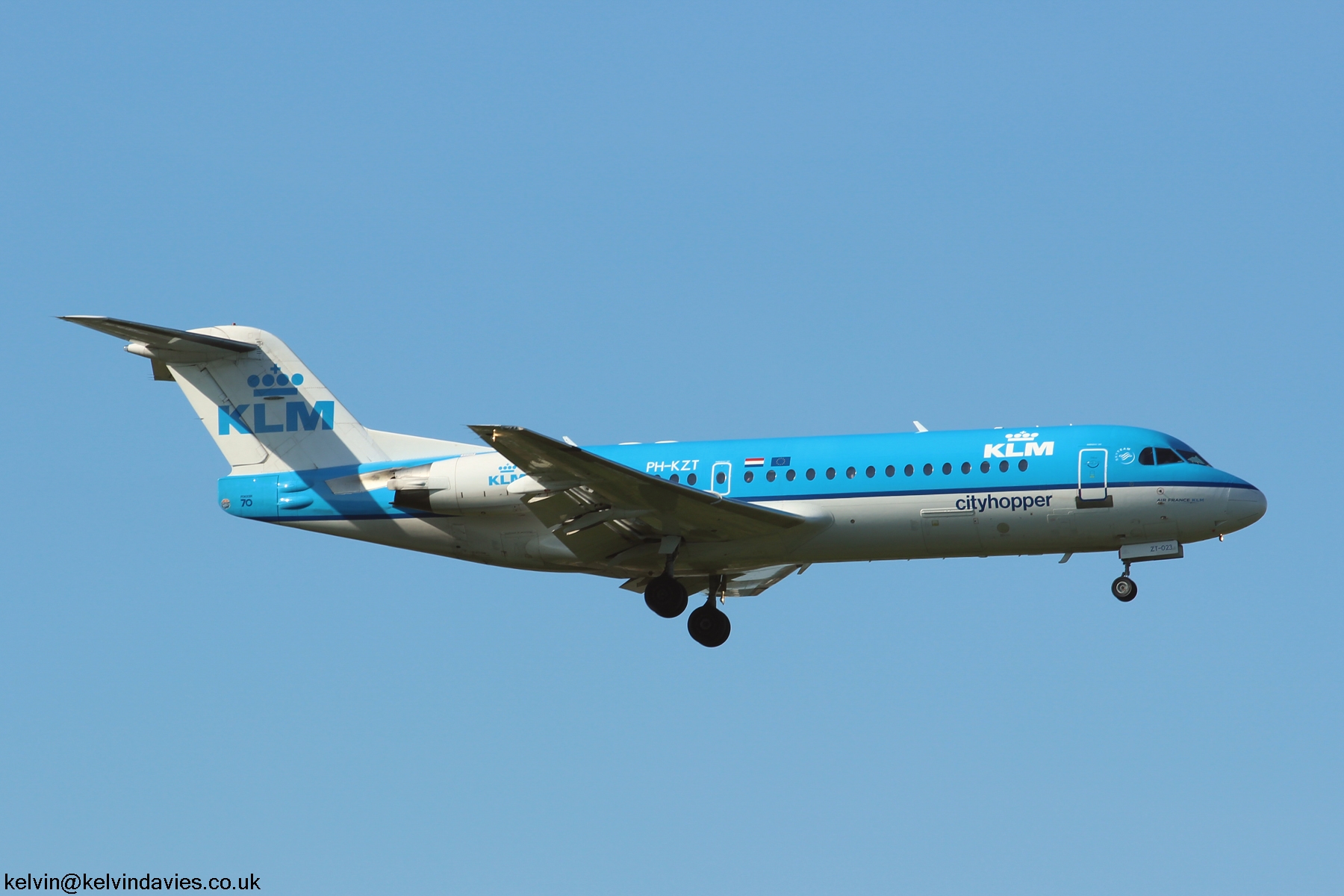 KLM Cityhopper Fokker 70 PH-KZT