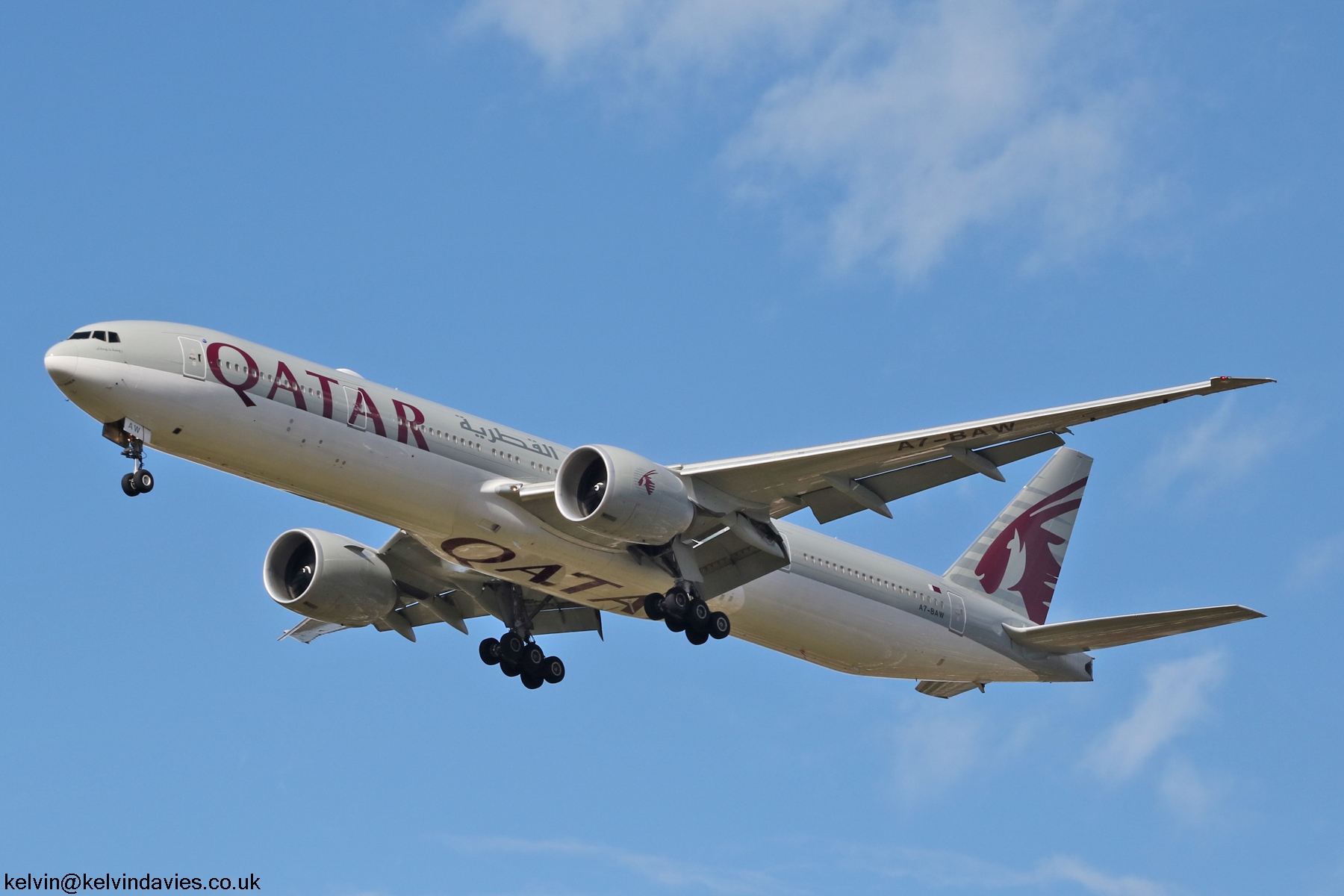 Qatar Airways 777 A7-BAW