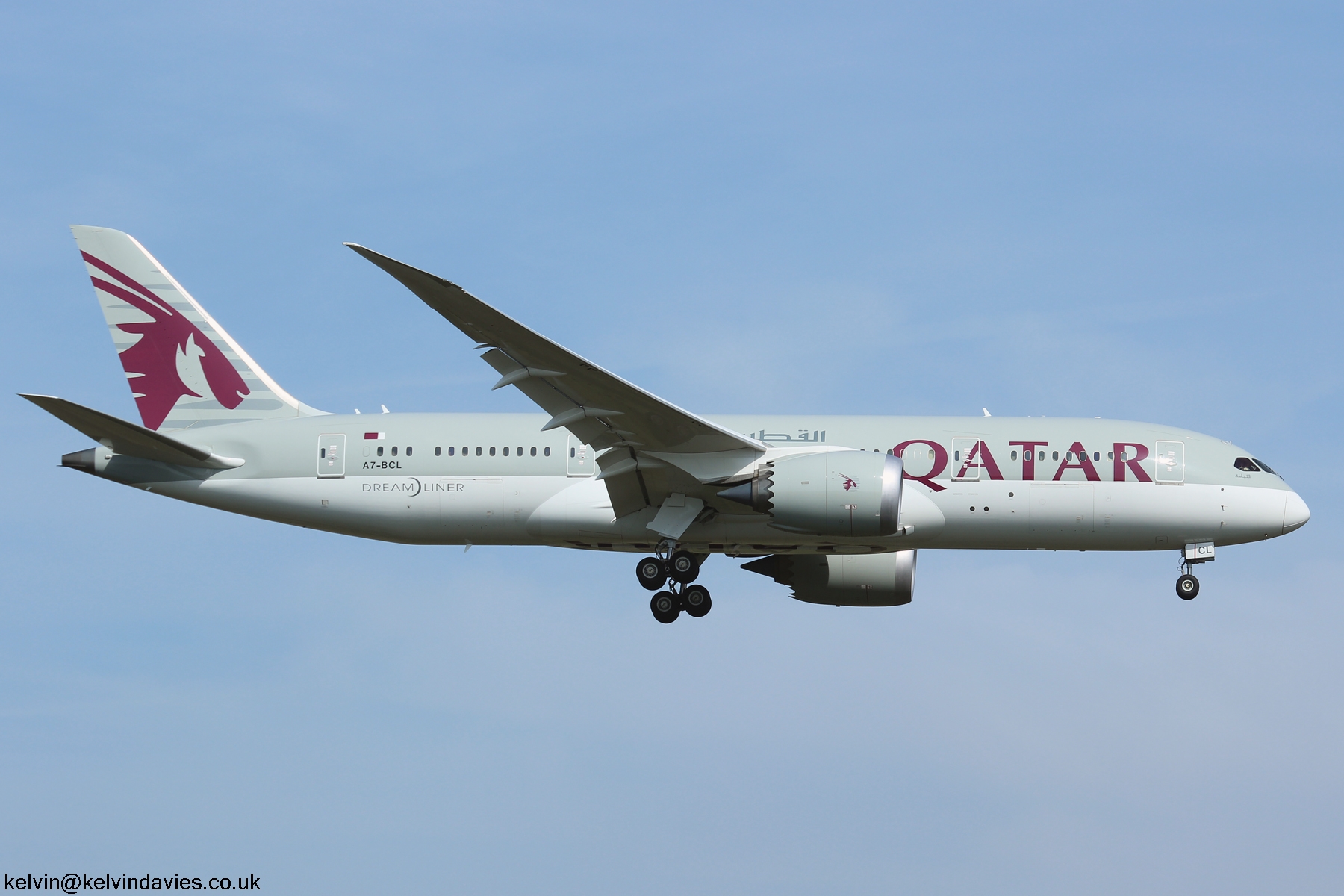 Qatar Airways 787 A7-BCL