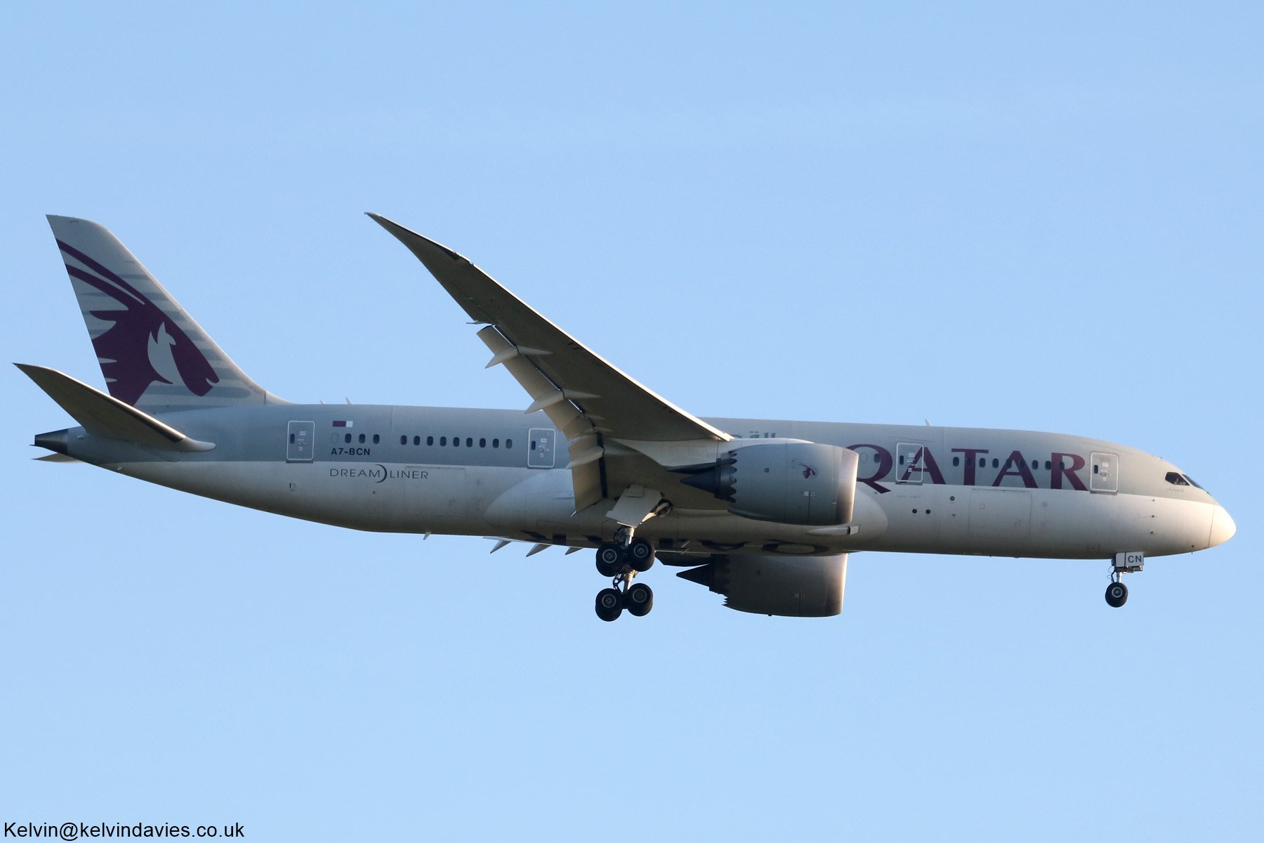Qatar Airways 787 A7-BCN