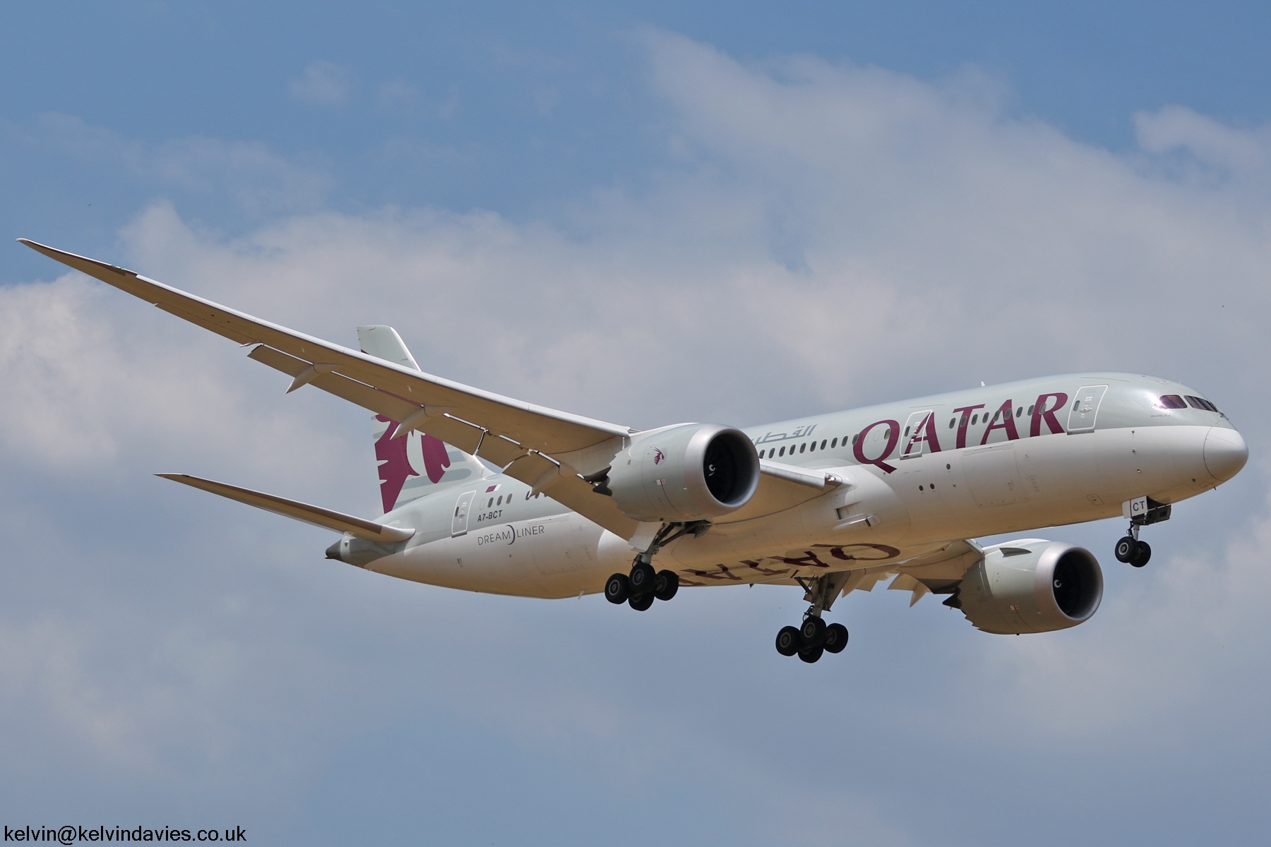Qatar Airways 787 A7-BCT