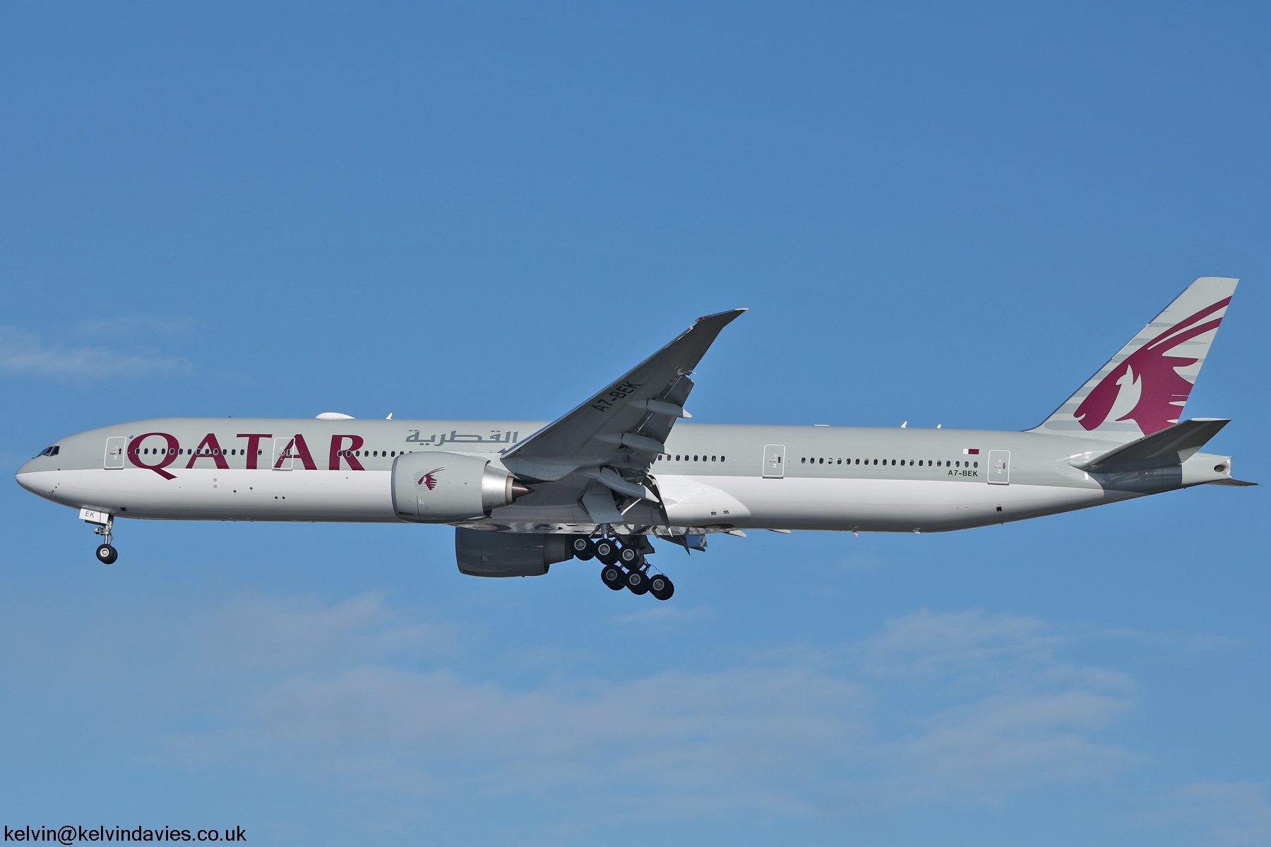 Qatar Airways 777 A7-BEK