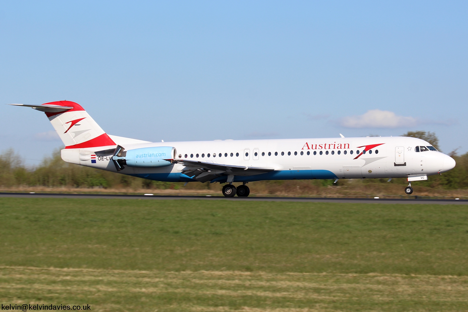 Austrian Airlines Fokker F100 OE-LVC
