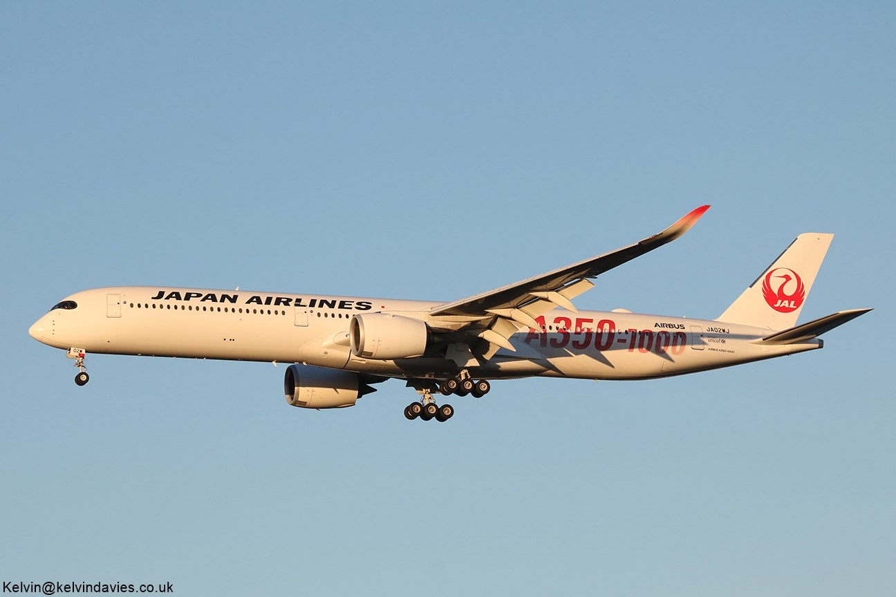 Japan Airlines A350 JA02WJ