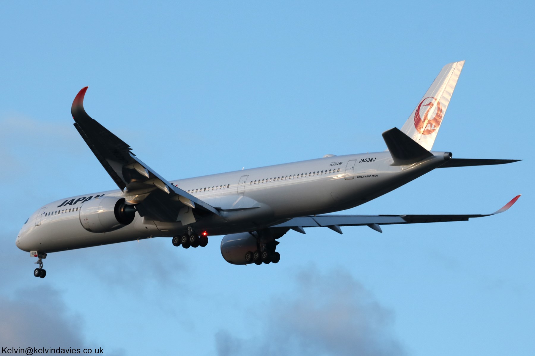 Japan Airlines A350 JA03W-J