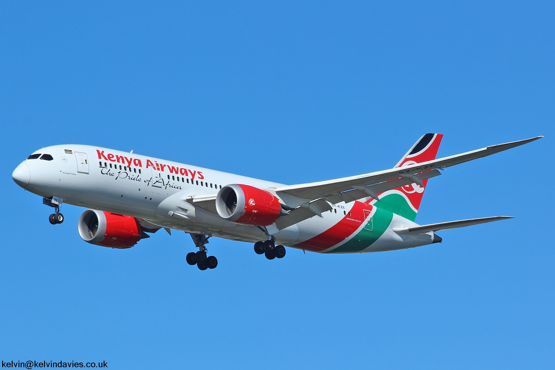 Kenya Airways B787 5Y-KZE