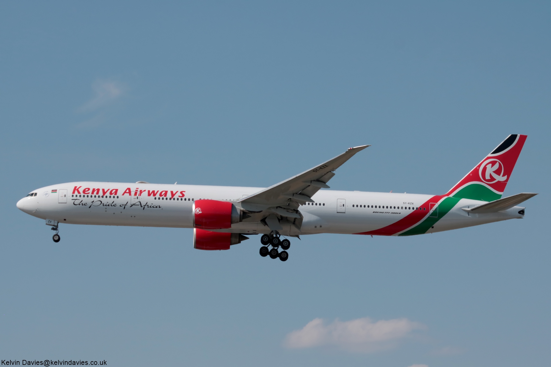 Kenya Airways 777 5Y-KZX