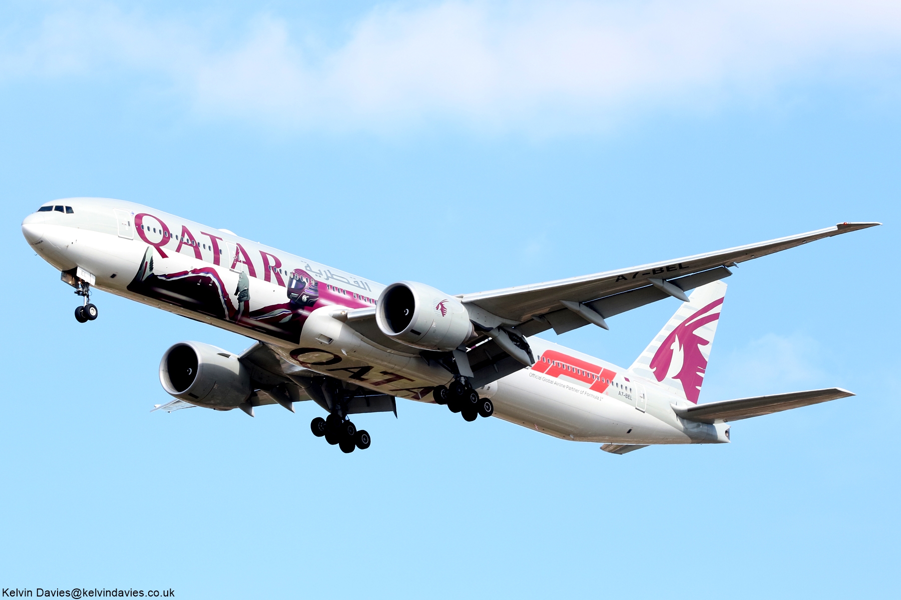 Qatar Airways F1 777 A7-BEL