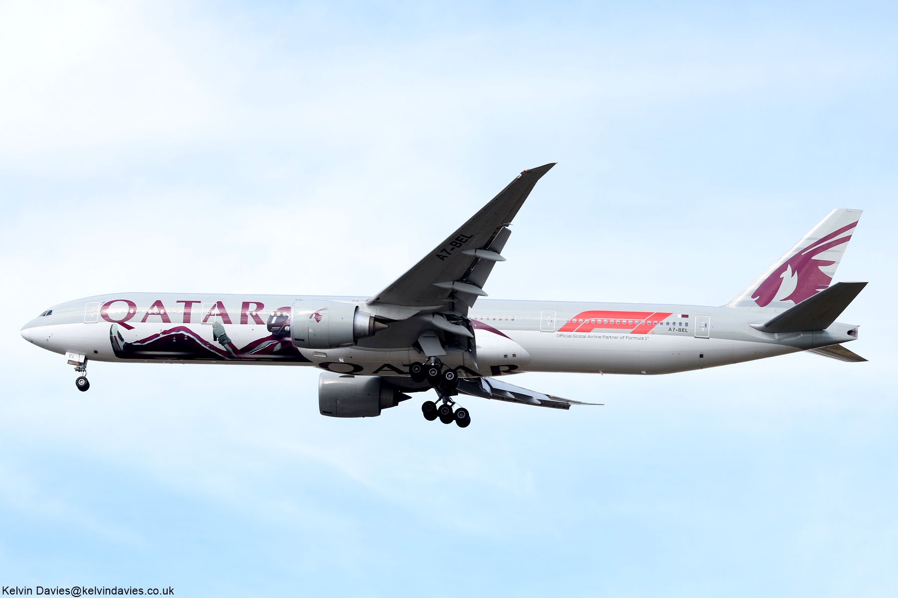 Qatar Airways F1 777 A7-BEL