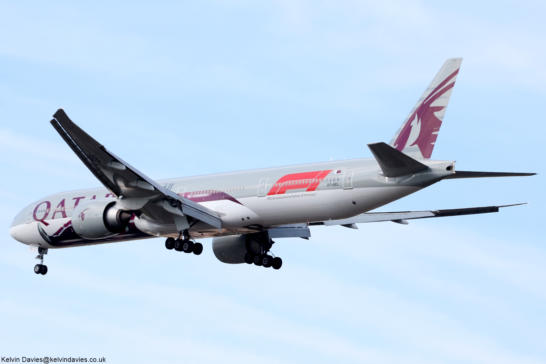 Qatar Airways F1 777 A7-BEL