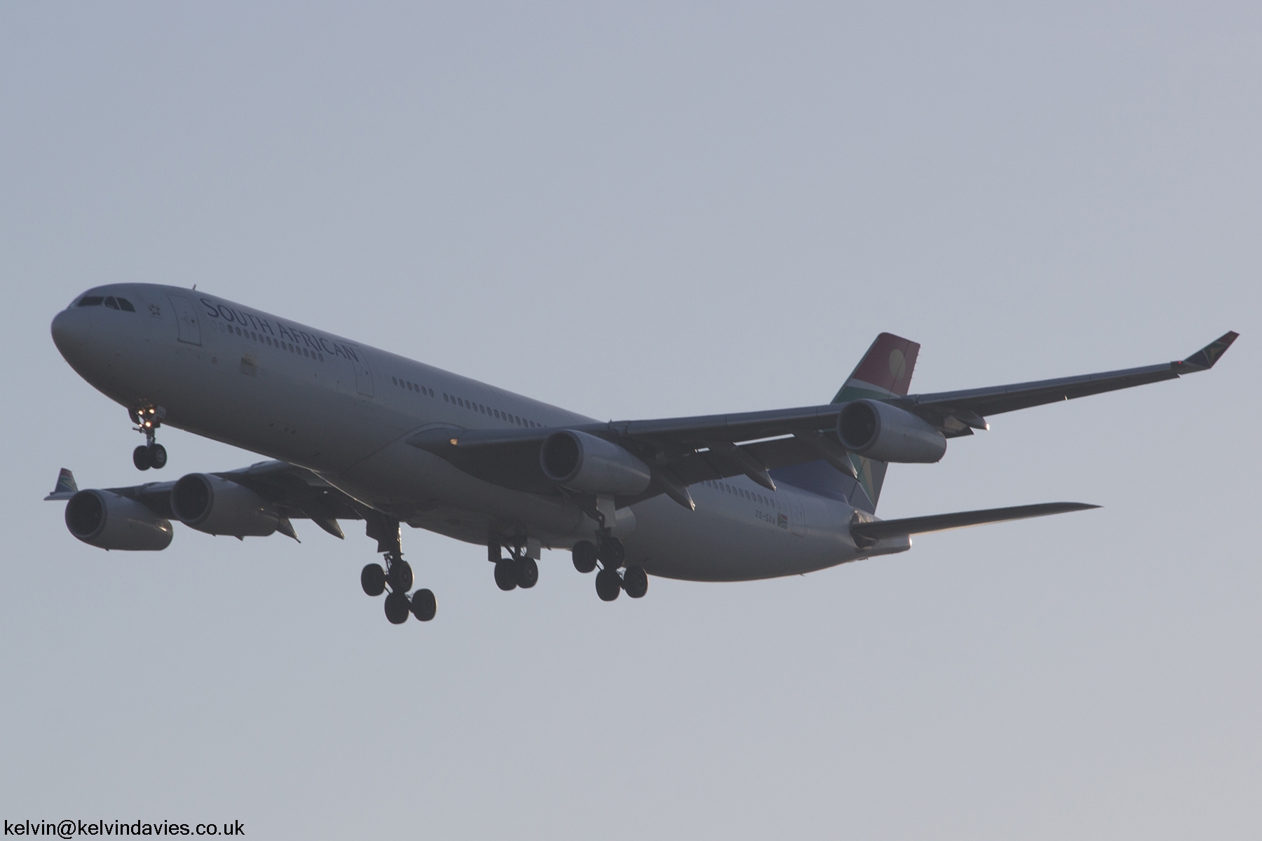 South African Airways A340 ZS-SXA