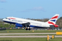 British Airways A319 G-EUOB
