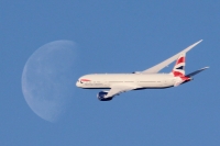 BA 787 G-ZBKB Moon shot